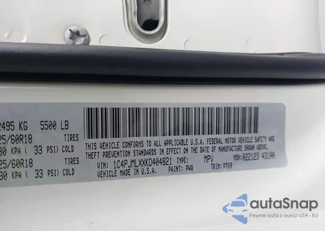 2019 Jeep Cherokee Altitude 4X4 из США, поврежденный, VIN 1C4PJMLXXKD404821